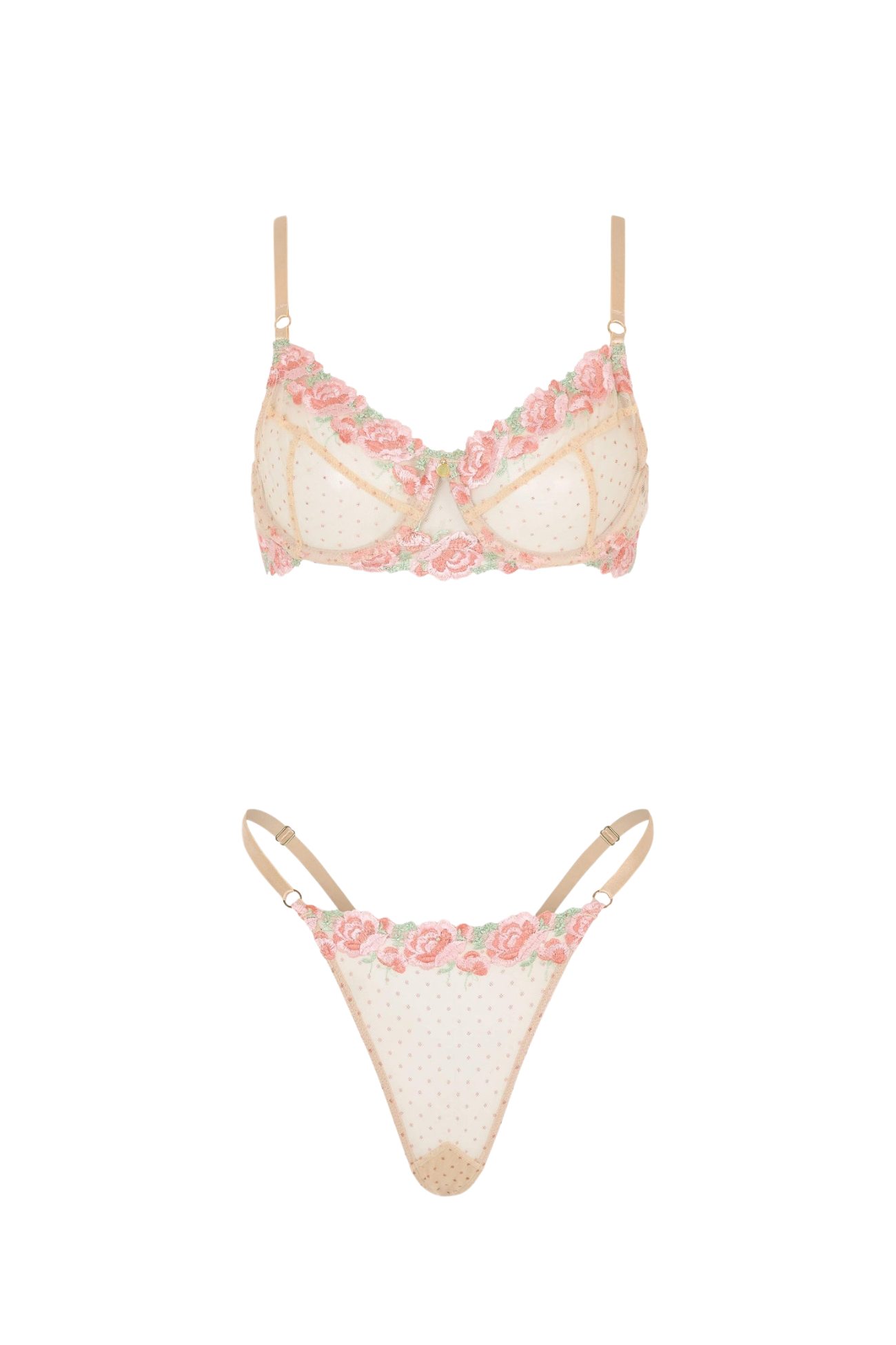 The Sensational Lace Blossom Full-Cup Bra & Thong